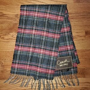 Coach plaid scarf